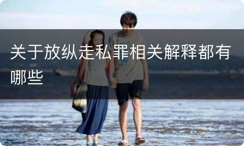 关于放纵走私罪相关解释都有哪些