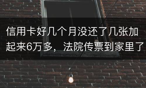 信用卡好几个月没还了几张加起来6万多，法院传票到家里了，我怕被抓，可不可以慢慢还