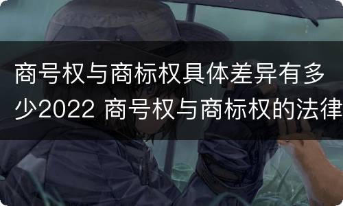 商号权与商标权具体差异有多少2022 商号权与商标权的法律冲突与解决