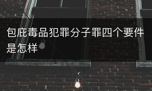 包庇毒品犯罪分子罪四个要件是怎样