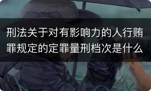 刑法关于对有影响力的人行贿罪规定的定罪量刑档次是什么
