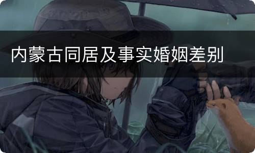内蒙古同居及事实婚姻差别