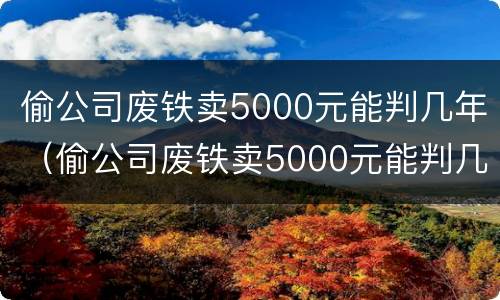 偷公司废铁卖5000元能判几年（偷公司废铁卖5000元能判几年刑期）