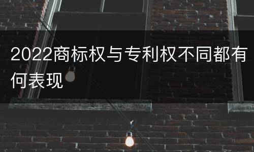 2022商标权与专利权不同都有何表现