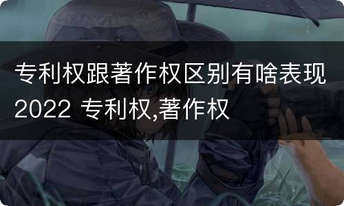 专利权跟著作权区别有啥表现2022 专利权,著作权