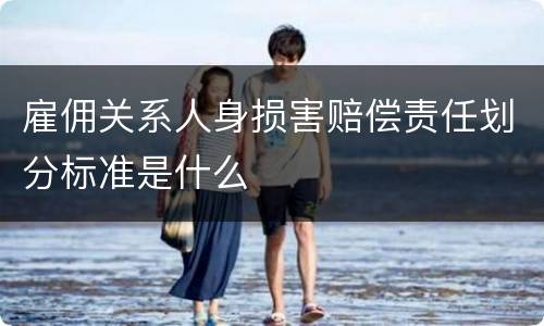 雇佣关系人身损害赔偿责任划分标准是什么