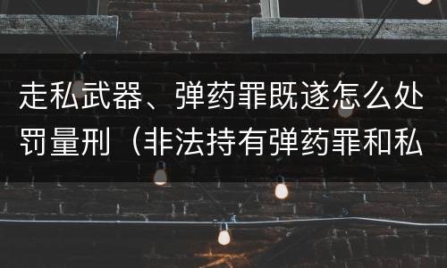 走私武器、弹药罪既遂怎么处罚量刑（非法持有弹药罪和私藏弹药罪）
