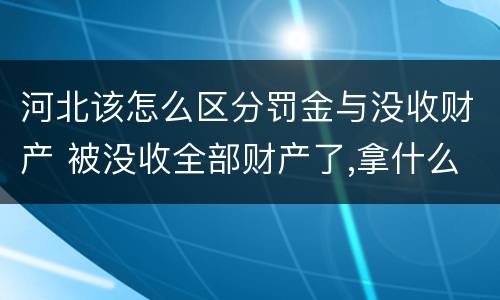 河北该怎么区分罚金与没收财产 被没收全部财产了,拿什么交罚金