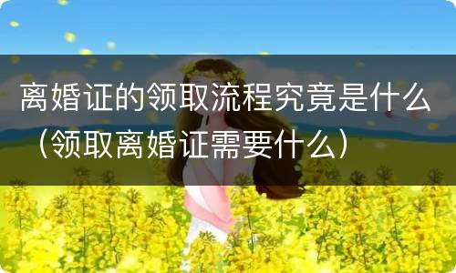 离婚证的领取流程究竟是什么（领取离婚证需要什么）