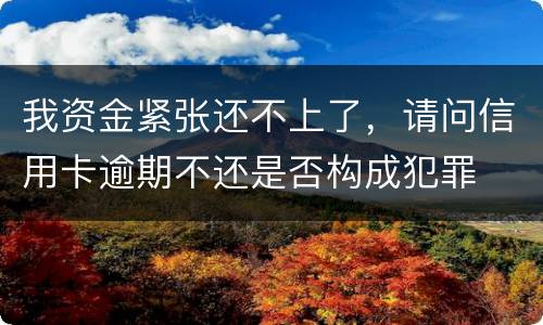 我资金紧张还不上了，请问信用卡逾期不还是否构成犯罪
