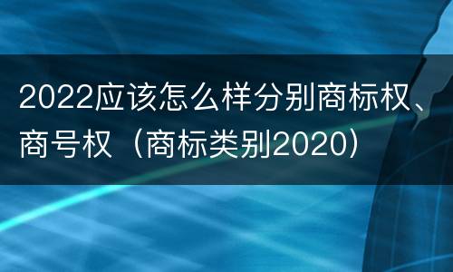 2022应该怎么样分别商标权、商号权（商标类别2020）