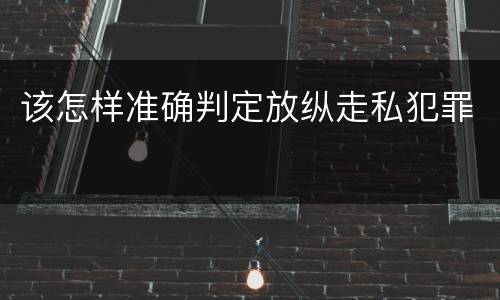 该怎样准确判定放纵走私犯罪