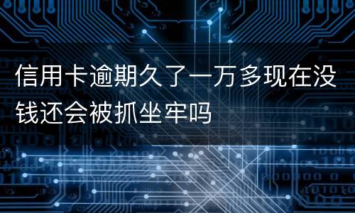 信用卡逾期久了一万多现在没钱还会被抓坐牢吗