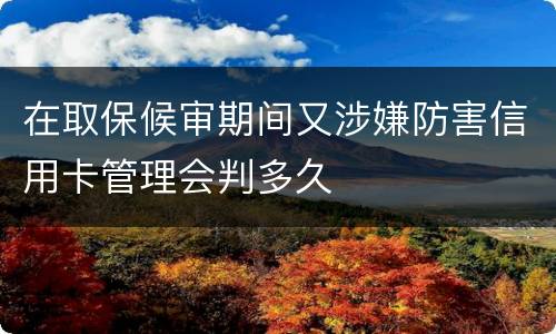 在取保候审期间又涉嫌防害信用卡管理会判多久