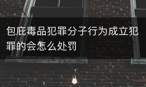 包庇毒品犯罪分子行为成立犯罪的会怎么处罚