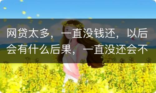 网贷太多，一直没钱还，以后会有什么后果，一直没还会不会一直在黑名单