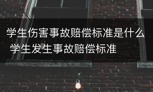 学生伤害事故赔偿标准是什么 学生发生事故赔偿标准
