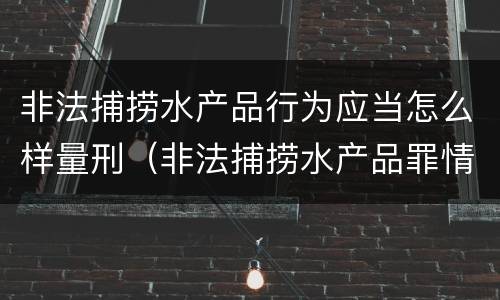 非法捕捞水产品行为应当怎么样量刑（非法捕捞水产品罪情节严重的认定）