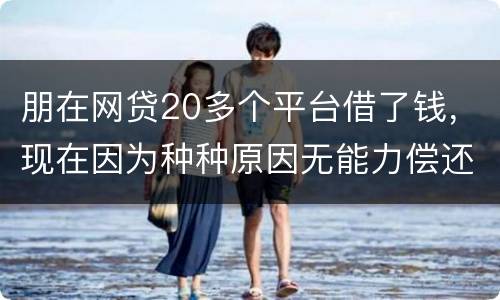 朋在网贷20多个平台借了钱，现在因为种种原因无能力偿还