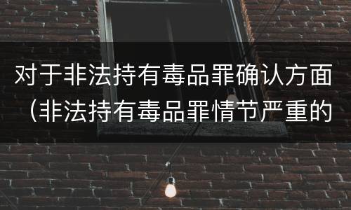 对于非法持有毒品罪确认方面（非法持有毒品罪情节严重的认定）