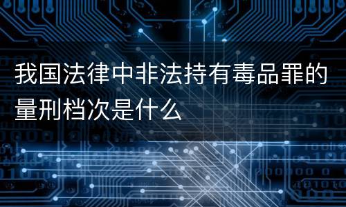 我国法律中非法持有毒品罪的量刑档次是什么