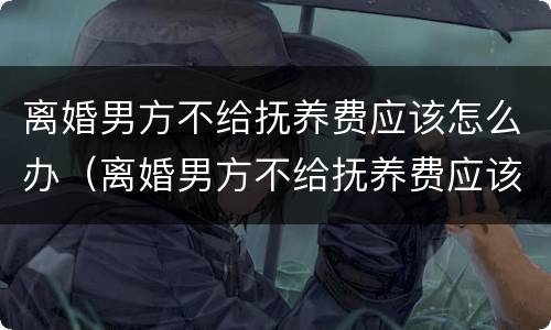 离婚男方不给抚养费应该怎么办（离婚男方不给抚养费应该怎么办理）