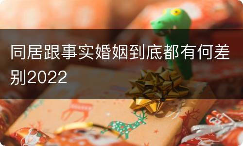 同居跟事实婚姻到底都有何差别2022