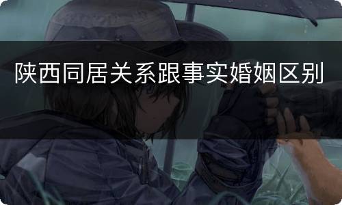 陕西同居关系跟事实婚姻区别