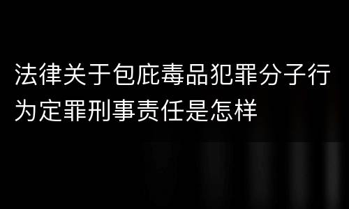 法律关于包庇毒品犯罪分子行为定罪刑事责任是怎样