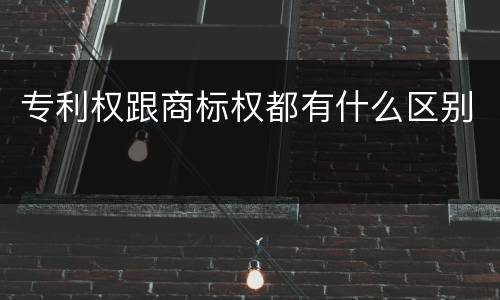 专利权跟商标权都有什么区别