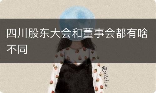 四川股东大会和董事会都有啥不同