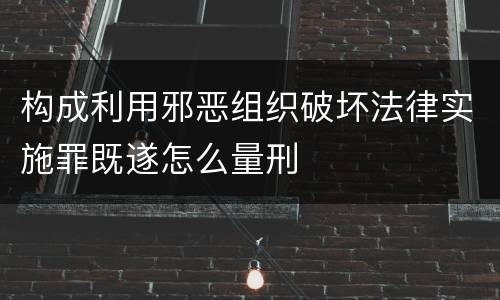 构成利用邪恶组织破坏法律实施罪既遂怎么量刑