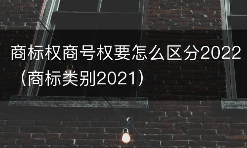 商标权商号权要怎么区分2022（商标类别2021）