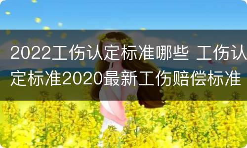 2022工伤认定标准哪些 工伤认定标准2020最新工伤赔偿标准