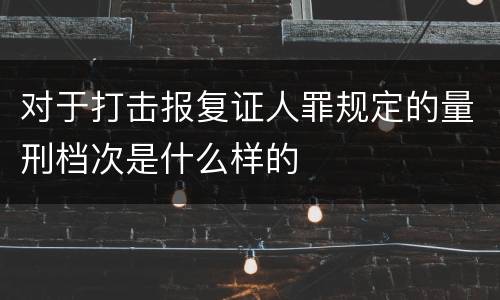 对于打击报复证人罪规定的量刑档次是什么样的