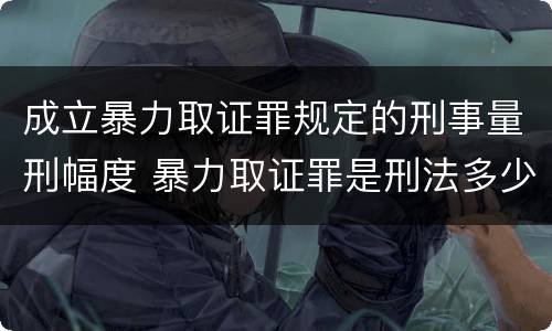 成立暴力取证罪规定的刑事量刑幅度 暴力取证罪是刑法多少条