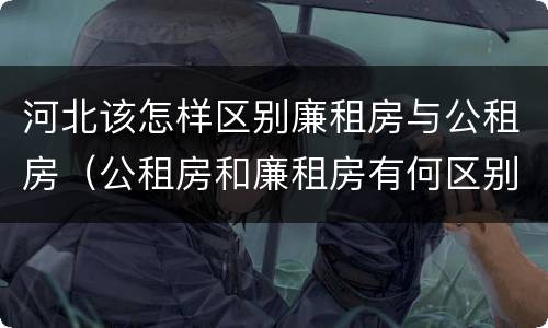 河北该怎样区别廉租房与公租房（公租房和廉租房有何区别）