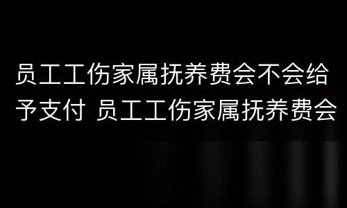 员工工伤家属抚养费会不会给予支付 员工工伤家属抚养费会不会给予支付抚恤金