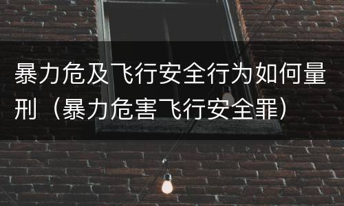 暴力危及飞行安全行为如何量刑（暴力危害飞行安全罪）