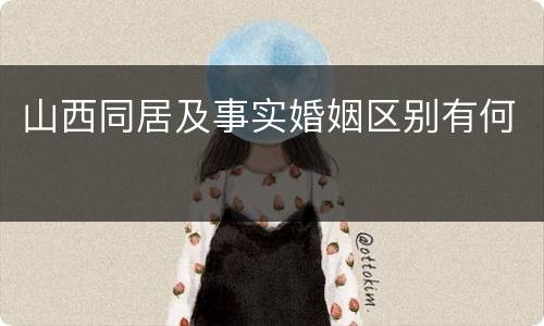 山西同居及事实婚姻区别有何