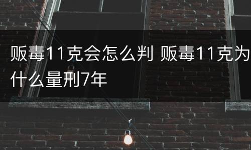 贩毒11克会怎么判 贩毒11克为什么量刑7年