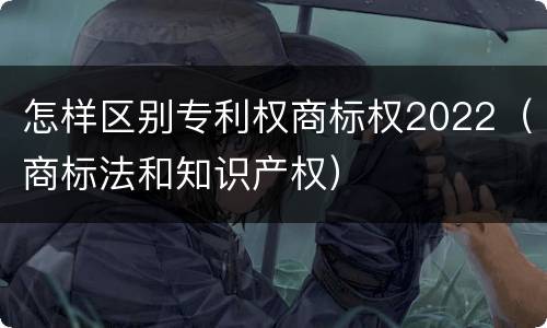 怎样区别专利权商标权2022（商标法和知识产权）
