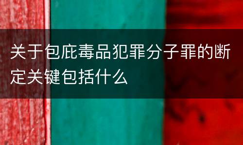 关于包庇毒品犯罪分子罪的断定关键包括什么