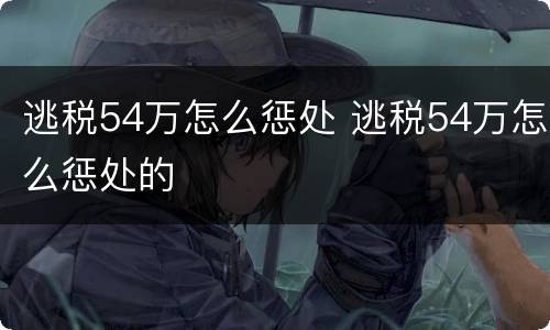 逃税54万怎么惩处 逃税54万怎么惩处的