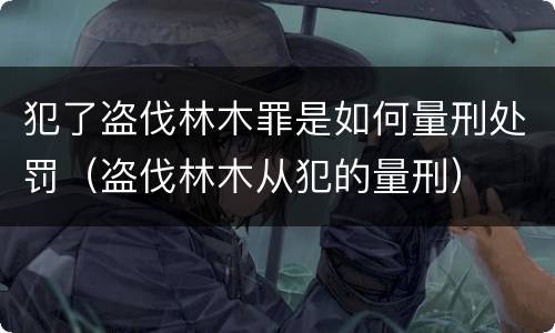 犯了盗伐林木罪是如何量刑处罚（盗伐林木从犯的量刑）