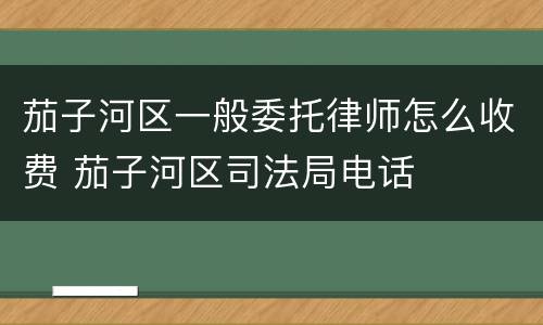 茄子河区一般委托律师怎么收费 茄子河区司法局电话