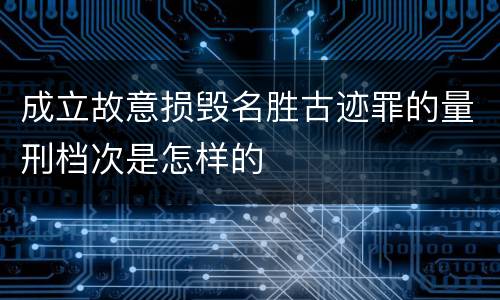 成立故意损毁名胜古迹罪的量刑档次是怎样的