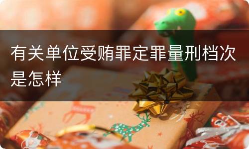 有关单位受贿罪定罪量刑档次是怎样