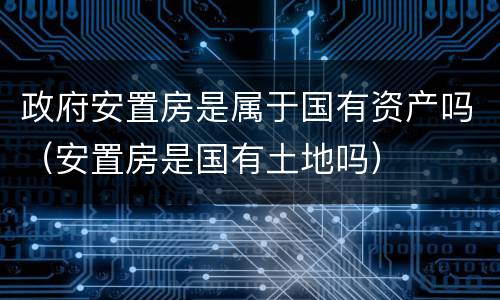 政府安置房是属于国有资产吗（安置房是国有土地吗）