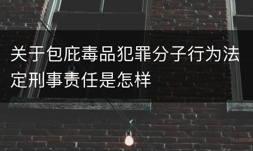 关于包庇毒品犯罪分子行为法定刑事责任是怎样